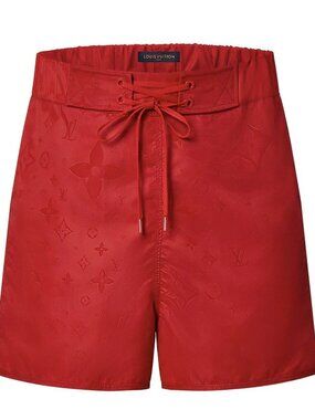 Louis Vuitton 3D Pocket Monogram Board Shorts Red